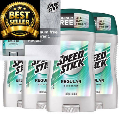 Speed Stick Men's Deodorant, Regular, 3 Ounce, 4 3 Ounce (Pack of 4), GREEN 