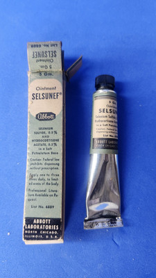 Vintage Abbott Laboratories Selsun Ointment pharmacy item 1960s