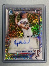 2021 Bowman Chrome Prospect Speckle Refractor Autograph Dylan MacLean 298/299