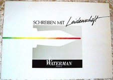 CA. 1983  WATERMAN KATALOG  , 12 SEITEN  MIT ALLEN MODELLEN VON DAMALS