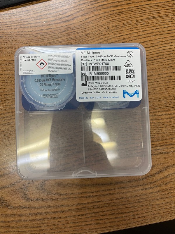 NEW MILLIPORE MF MEMBRANE FILTERS 0.025 um