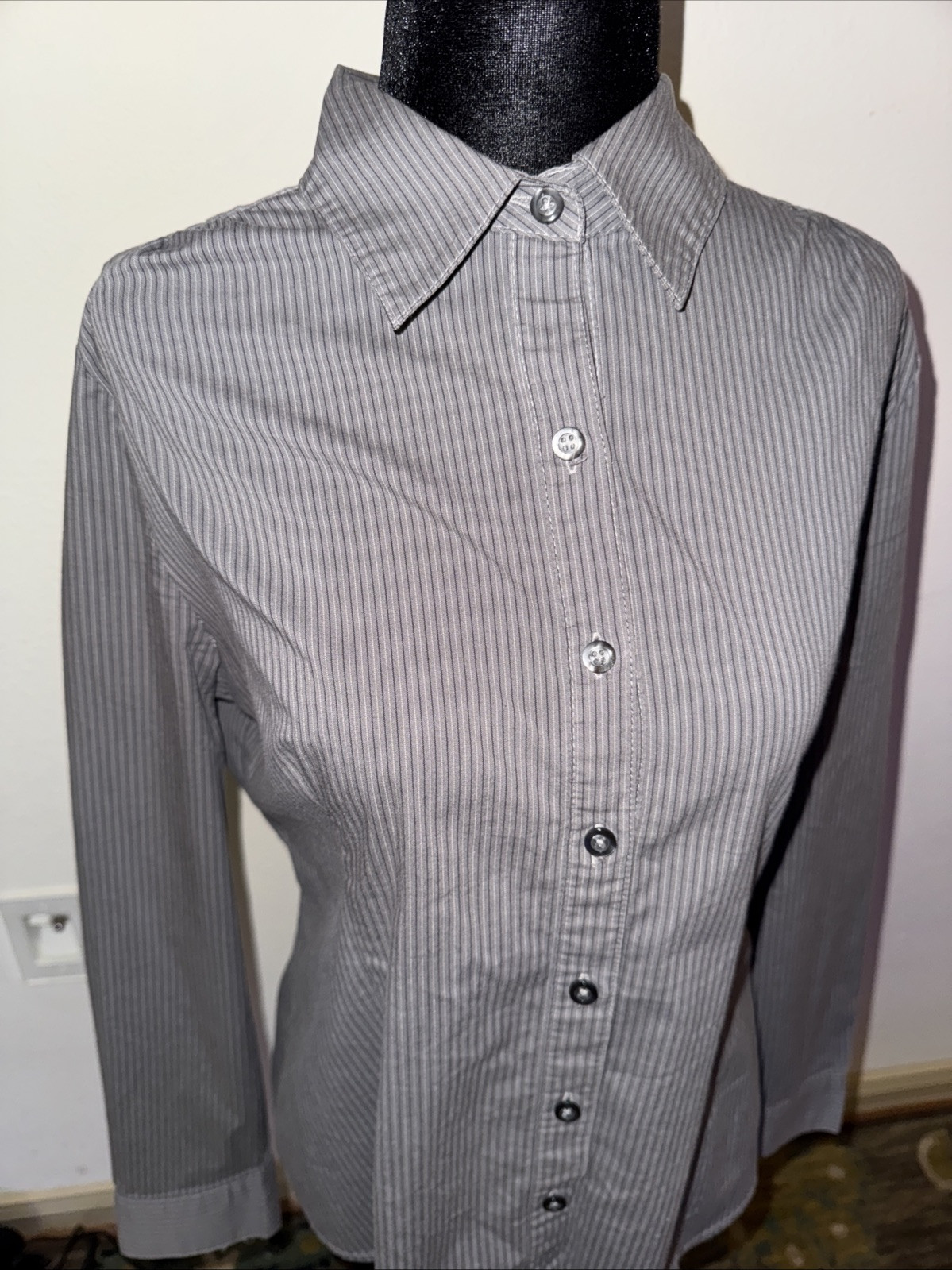 Covington Large Button Up Gray Collared Dress Shi… - image 6
