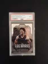 2023 Prizm Draft Picks Scoot Henderson #3 Fireworks-Hyper Prizm (PSA 9 MINT RC!)