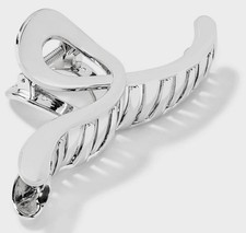 NEW A New Day Plastic Loop Metallic Silver Large Claw Hair Clip Lot Of 3 Target