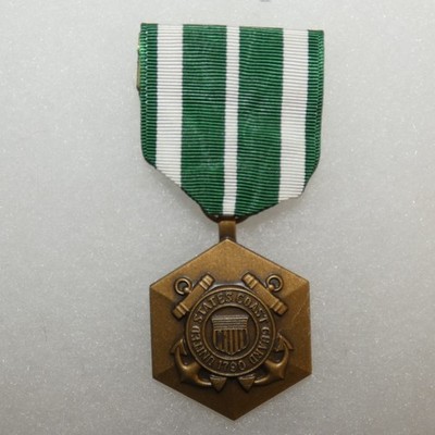 Original US Coast Guard Commendation Medal (full size, crimp brooch, LI-GI)