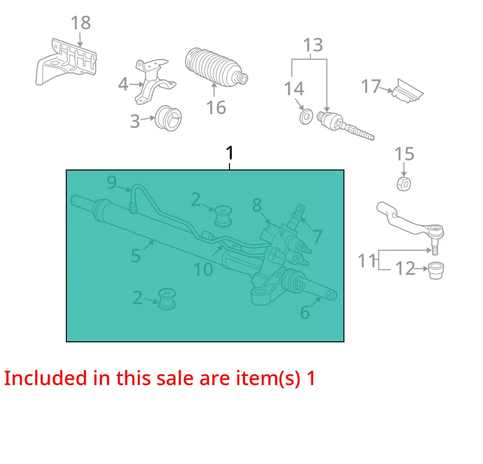 Honda Accord 2008 cremallera de dirección y piñón OEM 128 k millas - LKQ391392632 Foto 4 de 4