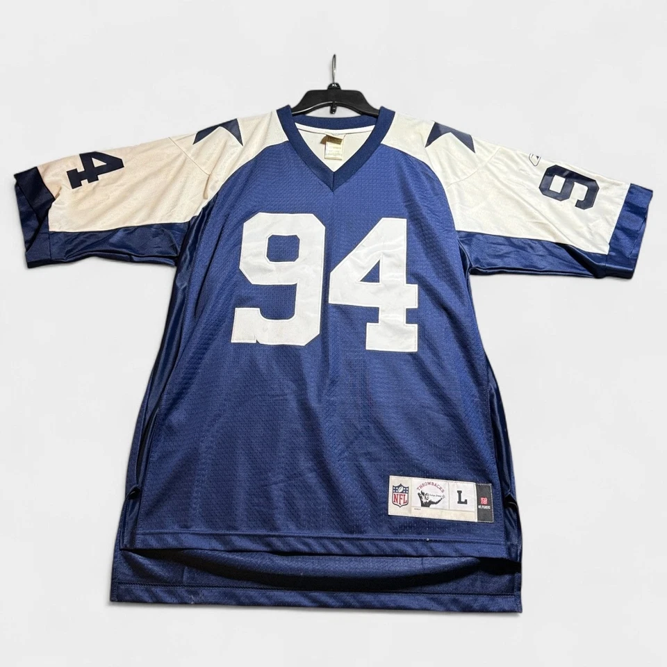 Camiseta Reebok Vintage NFL Throwback Cowboys Ware #94 Azul/Branco G - Imagem 4 de 4