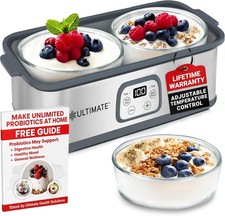 Ultimate Probiotic Yogurt Maker with Adjustable Time Temperature Control, Make