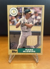 2022 Topps Series 1 - 1987 Topps Baseball Relics Mark McGwire Game Used Bat!!!💣