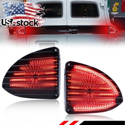 Smoke LED Rear Tail Brake Lights For 1960-1966 Chevy & GMC Panel Truck Suburbans