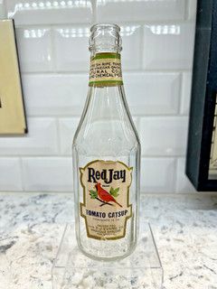 RARE ANTIQUE RED JAY TOMATO CATSUP ORIGINAL LABEL VAN WERT . O