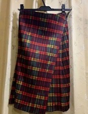 Issey Miyake Pleats Please Long Plaid Skirt Red Black Polyester EL BFB