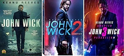John Wick Trilogy 1 2 3 One Two Three (3 DVD Set, WS) Keanu Reeves