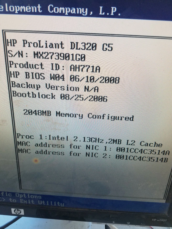 HP/Cisco MCS-7800 DL320 G5 Intel Core 2 Duo 2.13 GHz 2 GB RAM 2X160GB - Image 4 of 4