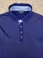 Polo Golf Ralph Lauren Pro Fit Large Purple Short Sleeve Polo Shirt Dotted