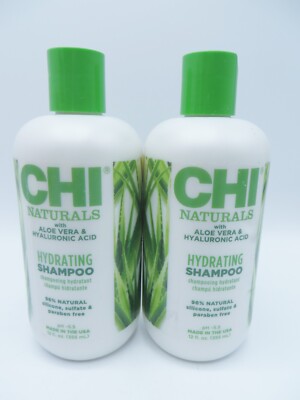CHI NATURALS HYDRATING SHAMPOO 12 OZ (Lot of 2)
