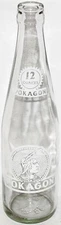 Vintage soda pop bottle POKAGON indian pictured Angola Indiana unused n-mint+
