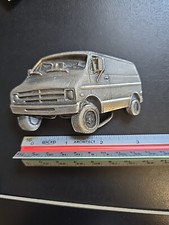 Vintage Belt Buckle 1978 Bergamot Brass Works Van Ford Chevy Dodge Delivery Van