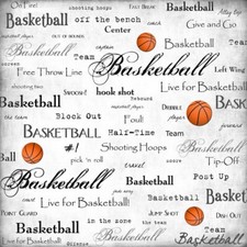 Basketball - Live for Basketball, scrapbook paper, Scrapbook Customs 14656