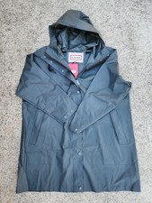 Hunter Play Transparent Parka, Waterproof, Dark Olive, Green, Raincoat, Size M