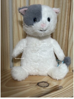 Jellycat Munchkin Cat Plush Soft Toy Kitten White Gray Spot Retired BNWT