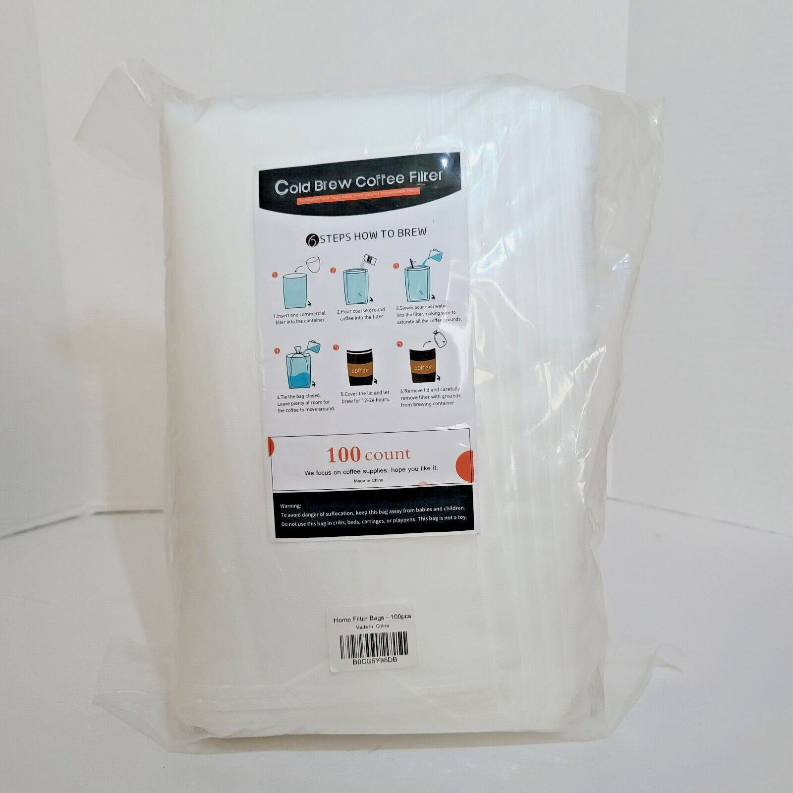 Commercial Cold Brew Coffee Filter Bags 100 count 11.5" x 13" Home Model (Toddy)