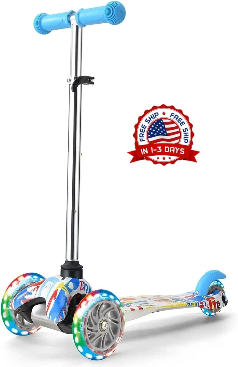 Scooter Monopatin Para Niños 3-8 Ruedas Plegable Acero Seguro Calidad 2023  New