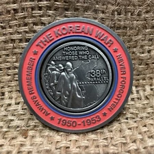 Boeing F-86 Sabre Never Forget The Korean War Medallion Challenge Coin 38th Par