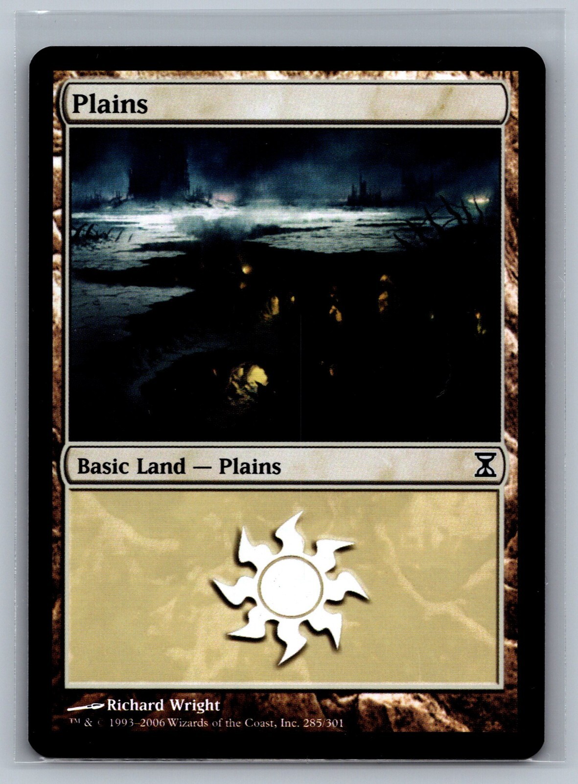 Magic The Gathering Time Spiral Plains #285/301 Foil Land MTG TCG CCG