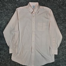 Brooks Brothers Regent Dress Shirt Men's 16.5-33 Peach Non-Iron Supima Cotton