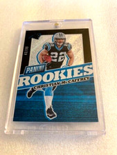 2017 Christian McCaffrey PANINI THE NATIONAL RAPTURE BLUE ROOKIE RC # 43/99 RARE