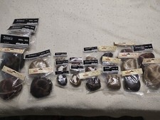 Tallina's Doll Wigs Lot 23 Wigs, 2 Styles 6 Sizes Red Brown Blonde Dk Bl Auburn