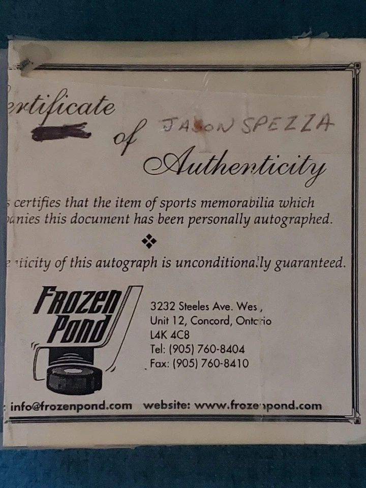 Disco de hockey autografiado Mississuga Ice Dogs "Jason Spezza" Foto 4 de 4
