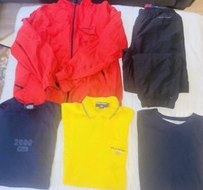 Ralph Lauren Polo Sport Men's Medium Red Black Track Suit Navy Tee Yellow Polo