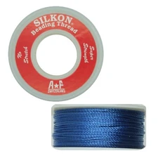 Silkon Bead Stringing Cord Size #5 Lapis Blue 20 yd spool. Made in Switzerland