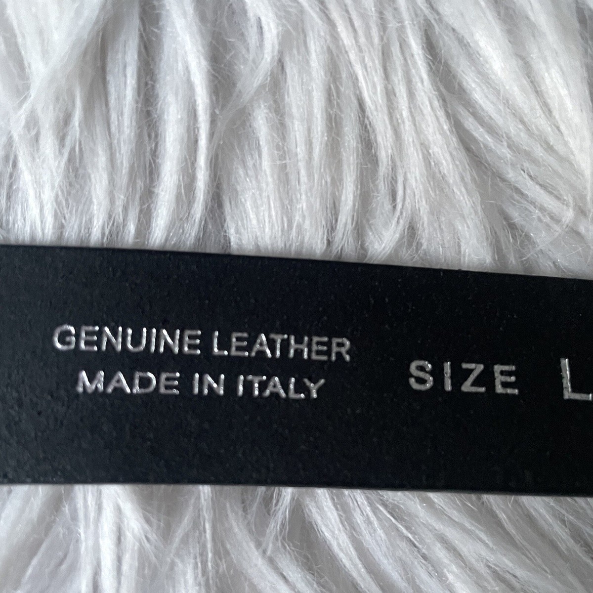 OFFICINA Handmade Italian Black Leather Etched Buckle Belt  display picture 3