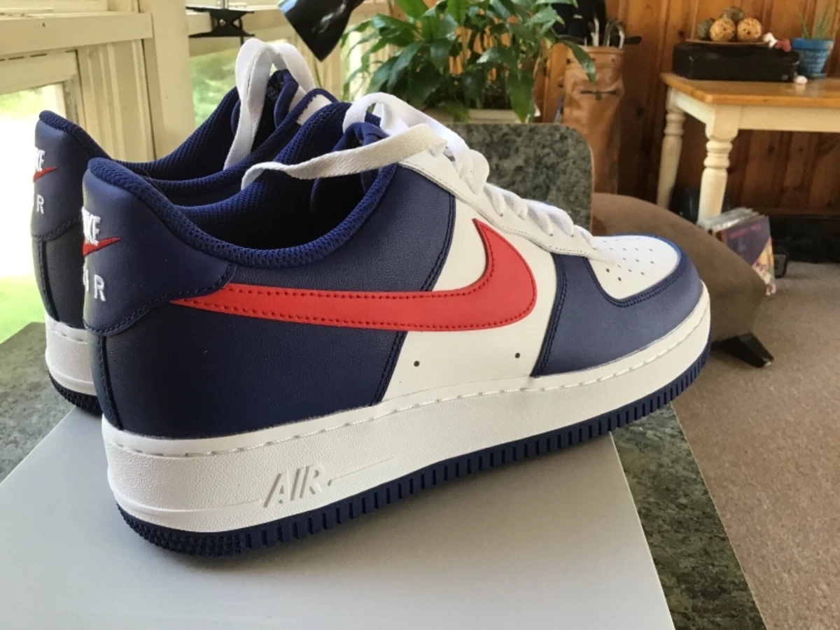 Nike Air Force 1 White/Blue-Red Release Info