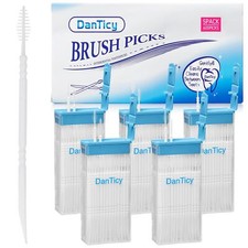 Brushpicks Interdental ToothpicksSoft Bristle Dental Floss Picks ToothpicksHe...
