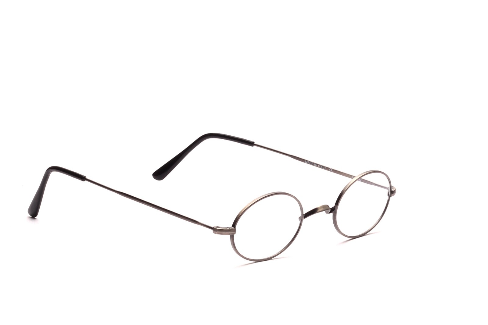 Овальная металлическая оправа Mod 1720 Овальные очки из старого серебра диаметром от 40 мм до 48 мм без накладок
