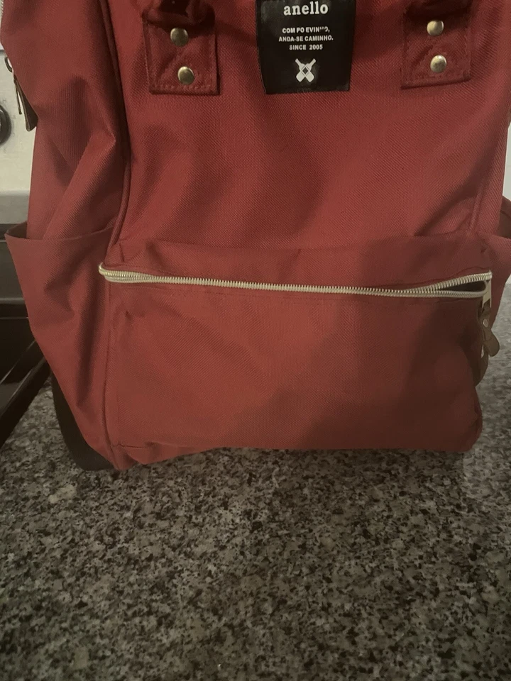 Mochila Anello Japão GARRAFA CRUZADA - Vermelha Unissex - Maior - Imagem 4 de 4