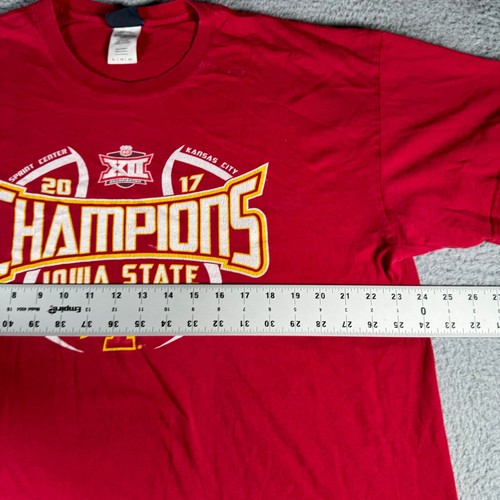 Blau 84 T Shirt Herren XL Rot Iowa State Champions 2017 Grafik Kurzarm - Bild 3 von 7