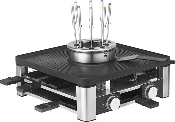 WMF Lumero 3In1 Gourmet Station FüR 8 Personen Raclette Tischgrill Fondue 1800W-image