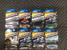 2014/2015 Hot Wheels Fast  Furious Walmart Exclusive Full Set of 8 With Cases
