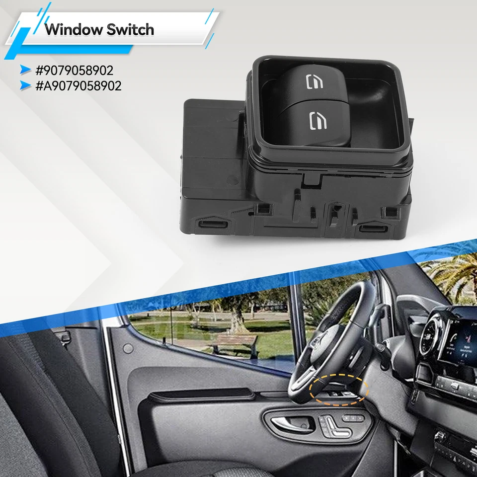 Window Switch Driver Side For Mercedes Sprinter 907 910 2018-2022 A9079058902 - Image 4 of 4