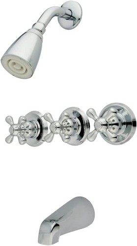 Durable Brass Tub & Shower Faucet with Polished Chrome Finish - 2.0 GPM Flow - Picture 3 of 6