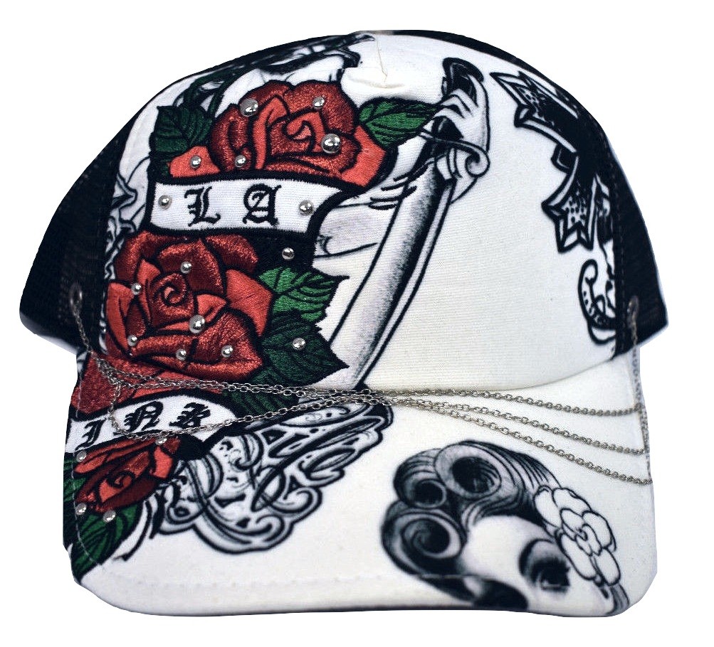 LA Ink Original Womens Tattoo Art Mesh Trucker Snapback Hat  display picture 1