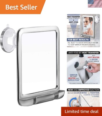 Fogless Shower Mirror for Shaving with Razor Holder and Dual Anti Fog Design ...