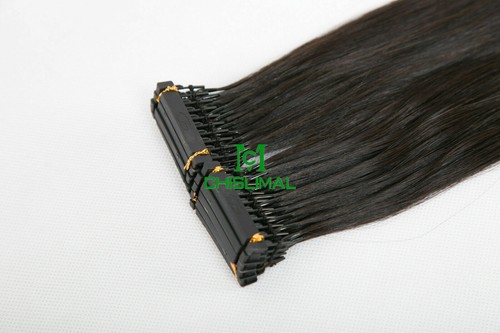 black brown blonde 6D Micro Hair Extensions Remy Hair 50gram 100Strands 10Rows - Picture 3 of 29