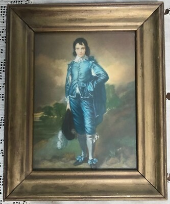 Antique Thomas Gainsborough The Blue Boy Print in Wood Frame | eBay display picture 1