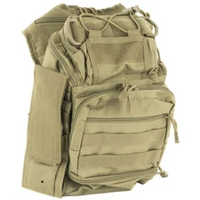 NcSTAR First Responder Utility Bag Tan with MOLLE Webbing and Adjustable Strap